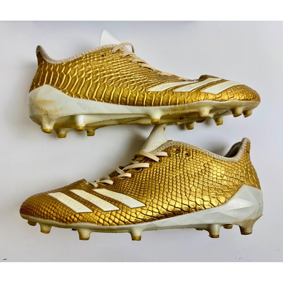 Adidas‎ Adizero 5-Star 6.0 Gold Snakeskin Football Cleats Mens 9.5 BW0778 main image 5